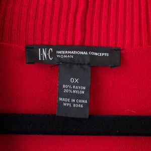 Inc International Concepts Womens Twist Off The Shoulder Sweater Red Size Small main image 0